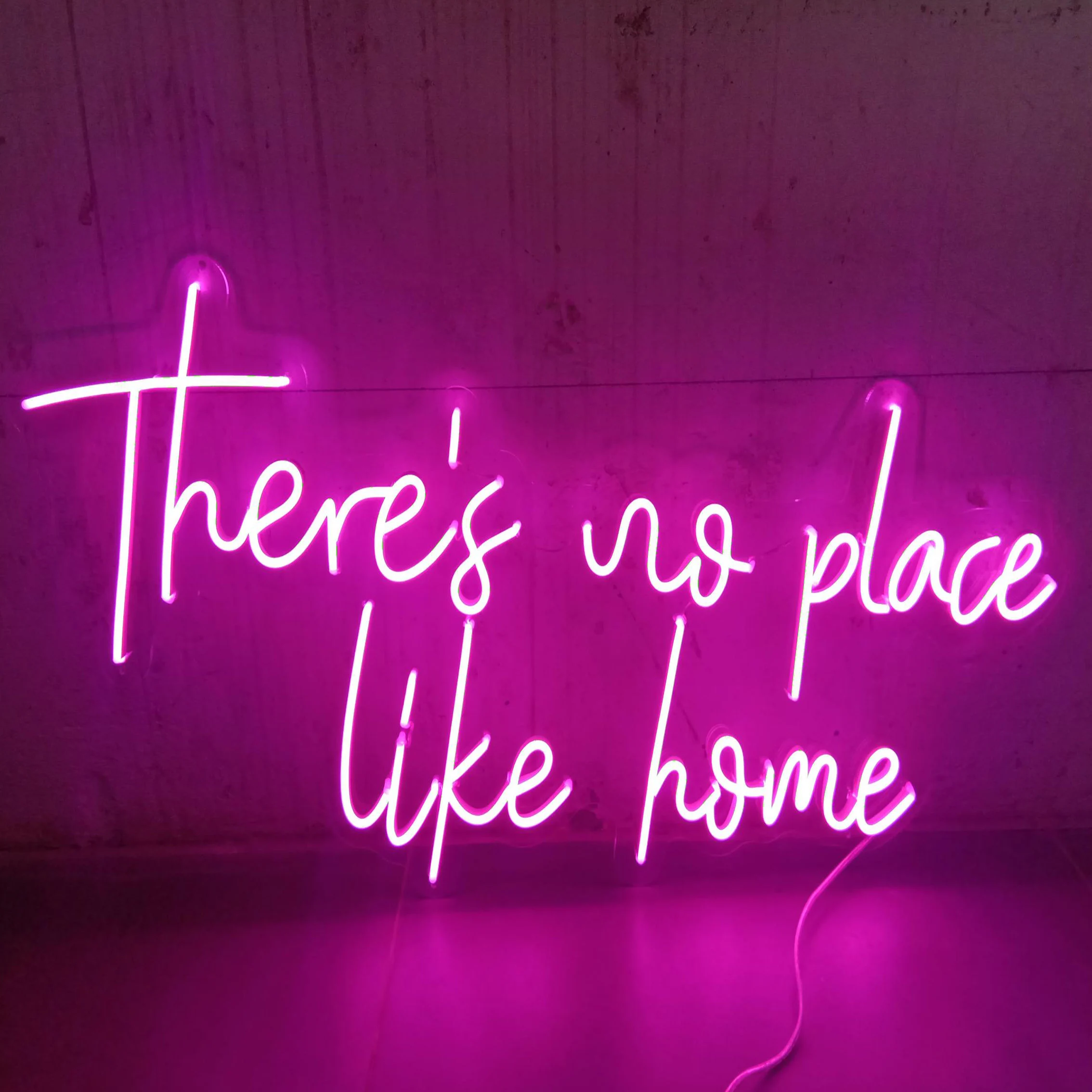 There's no place like home neon sign